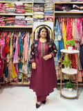 Cotton Suit Set with Attached Shrug & Dupatta