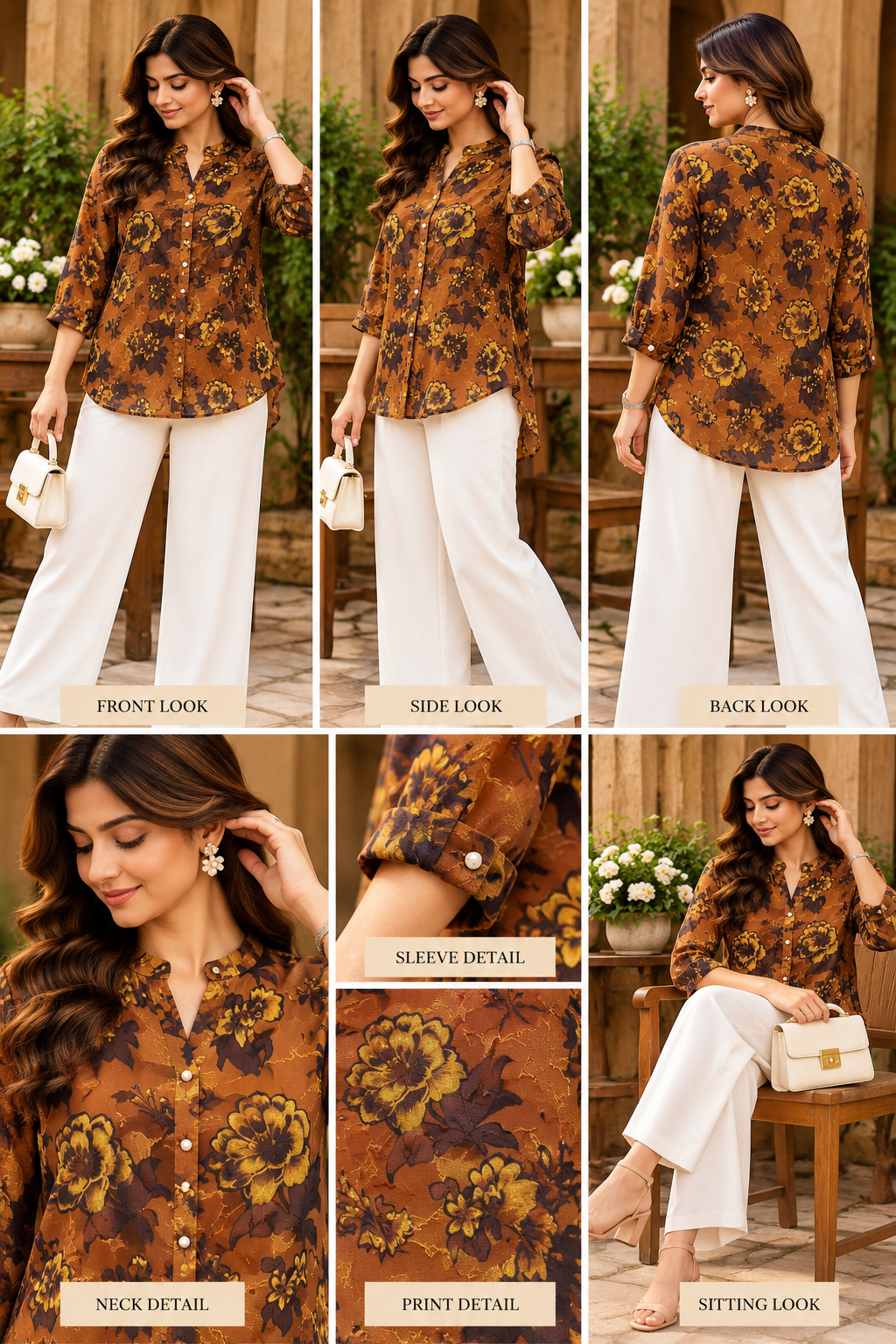 Digital Print Georgette Shirt