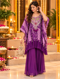 Kaftan Co-ord Set with Mirror Work & Tassel Detailing