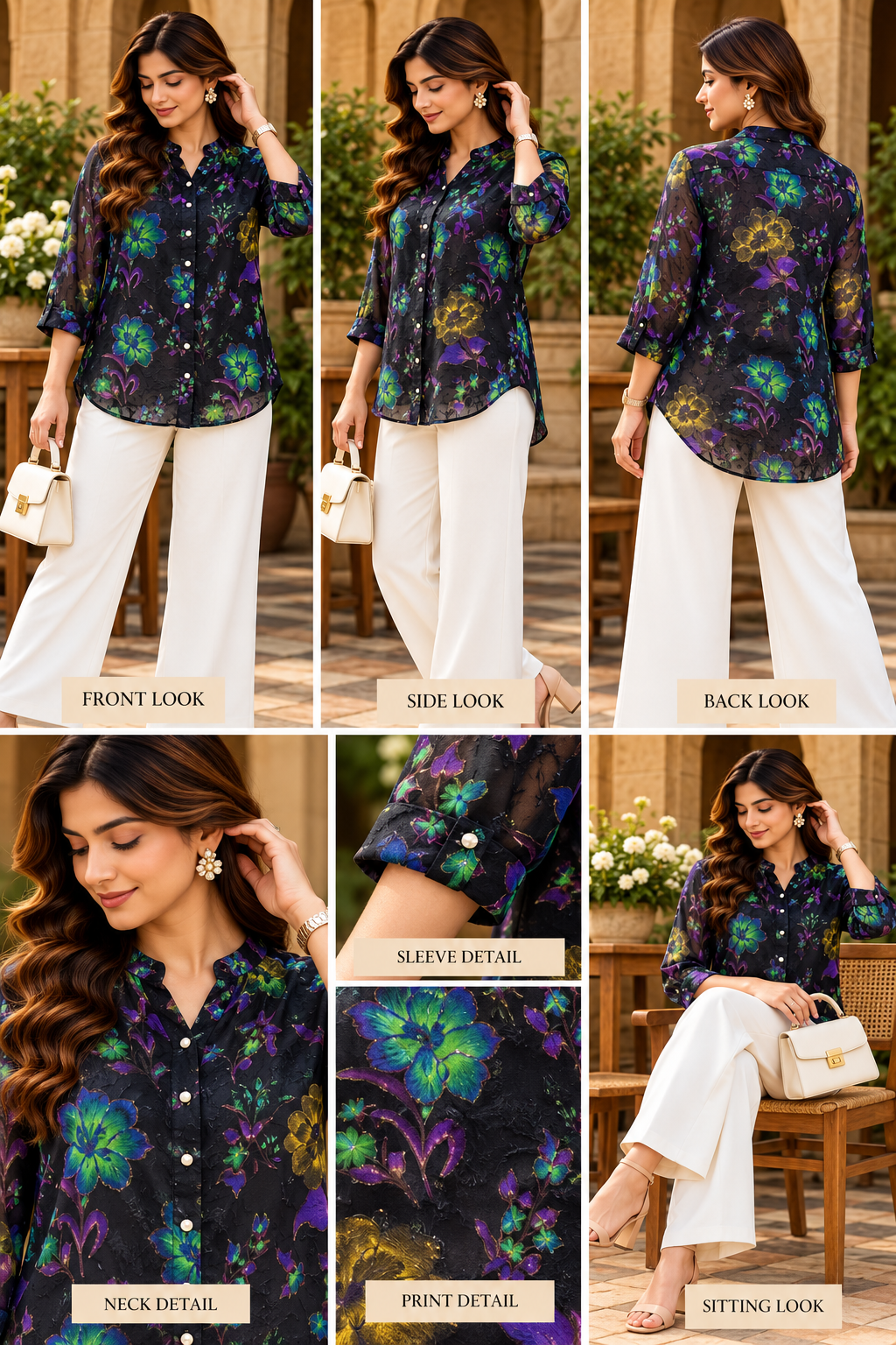 Digital Print Georgette Shirt