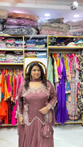 4-Piece Short Kurti Skirt Set with Dupatta & Potli