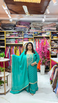 Cotton Silk 3-Piece Suit Set with Mirror Work