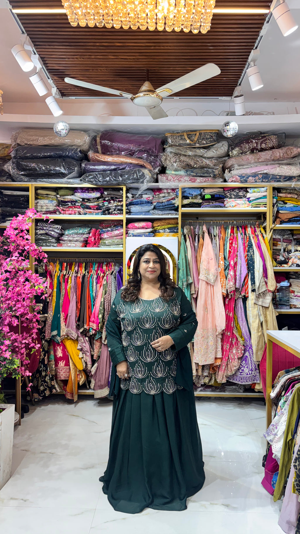 Chinnon 3-Piece Kurta Skirt Set with Embellished Detailing