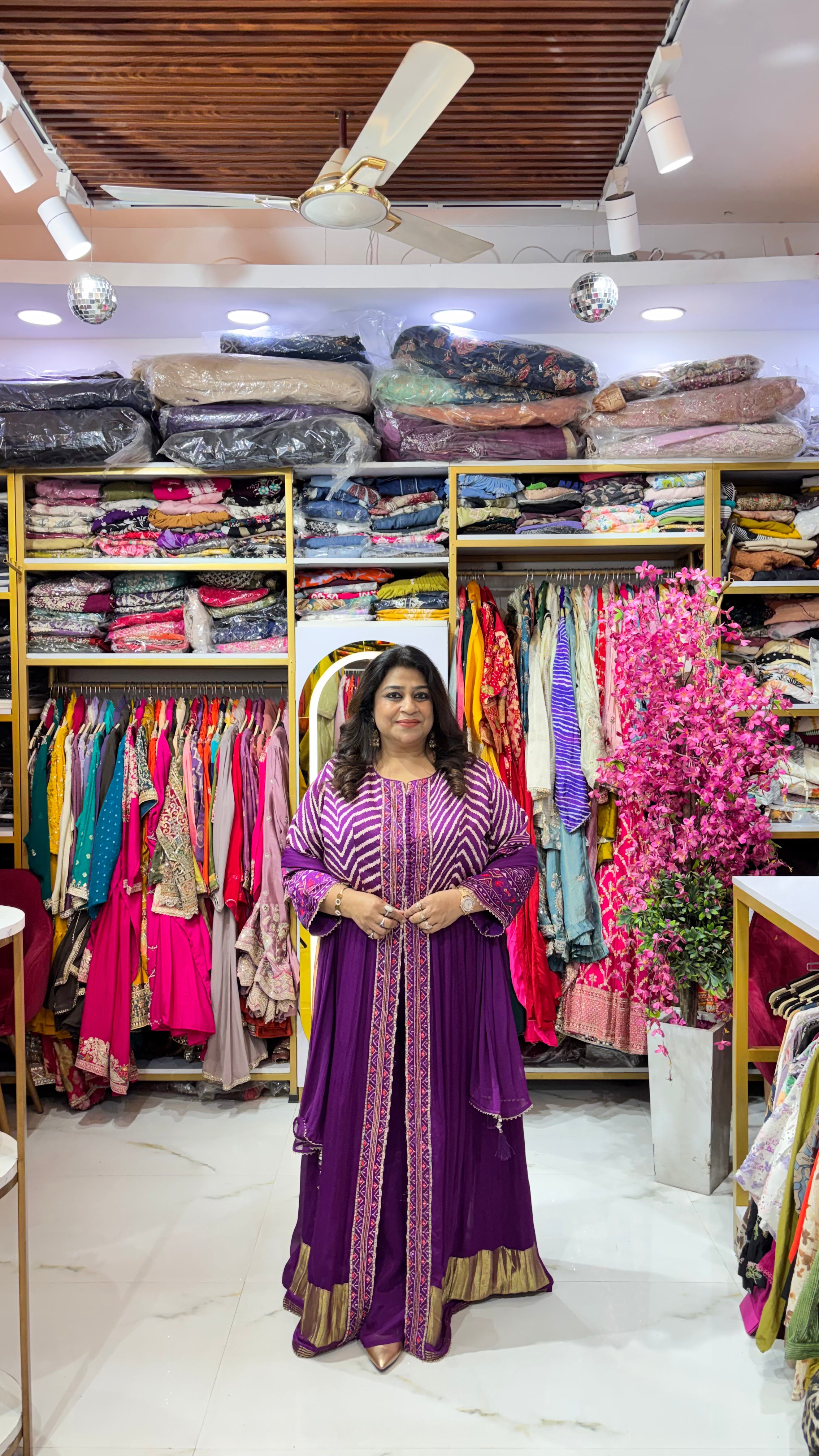 Pure Chinnon 3-Piece Set with Gajji Silk Overlay & Dupatta