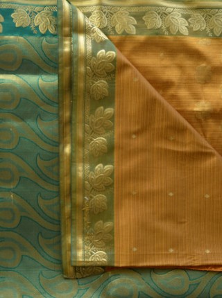 001 MAIN orange sari green border