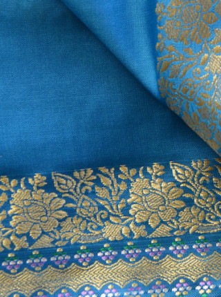 003 blue sari details