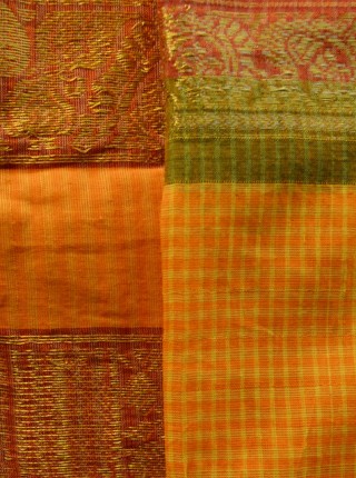 017 main light orange sari